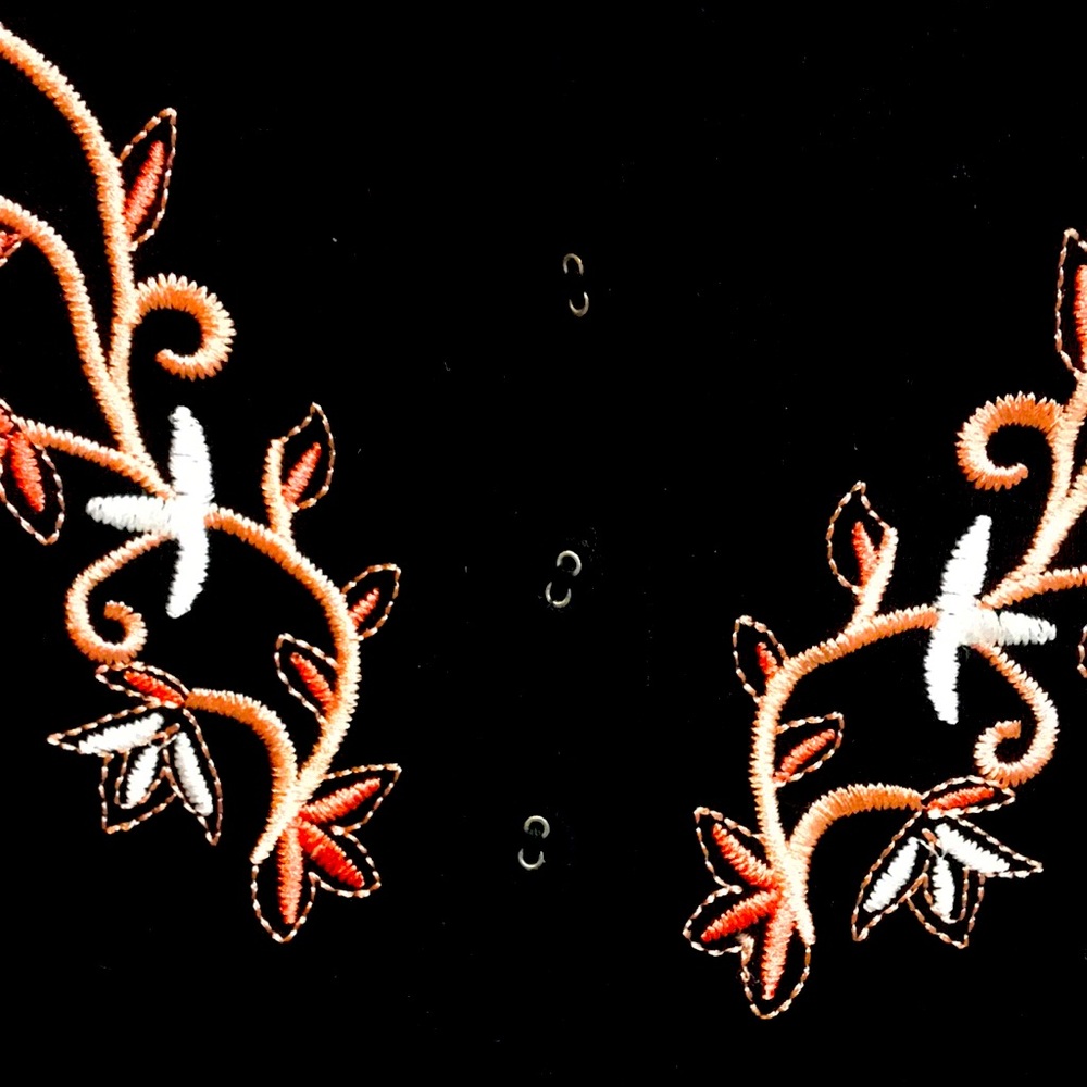 Black Embroidered Women's Top - Picture 4 of 5